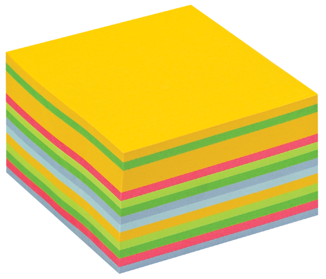 Memoblok 3M Post-it 2030U kubus 76x76mm neon regenboog 450v