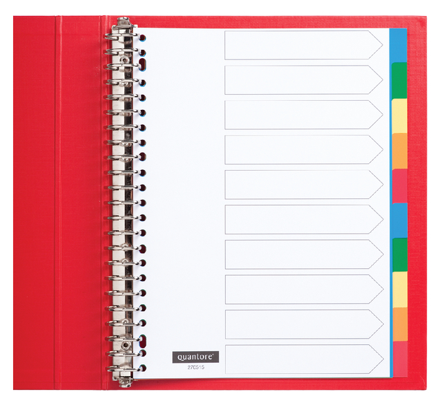 Tabbladen Quantore 23R 10-delig gekleurd PP A410M