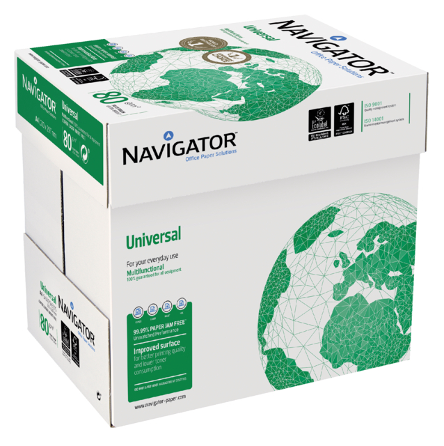 Kopieerpapier Navigator Universal Nonstop 2.500 vel A4 80gr wit