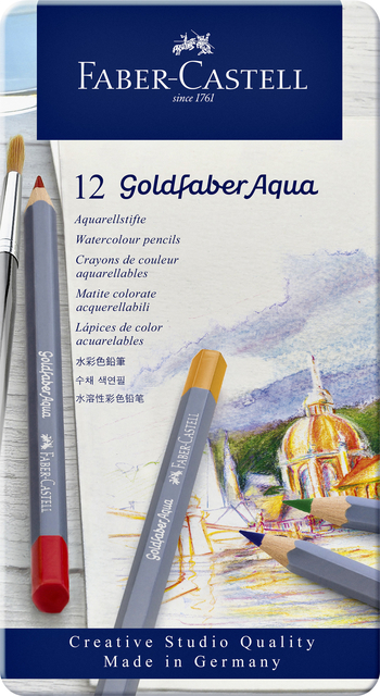 Kleurpotlood Faber-Castell Gf Aquarel 12st Assorti