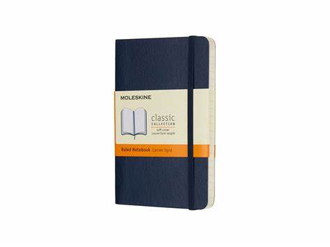 Notitieboek MoleskinePocket Ruled Soft Cover Sapphire Blue