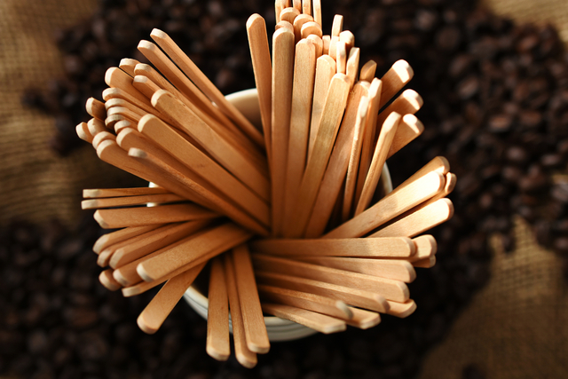 Roerstaafje hout 14cm 1000 stuks