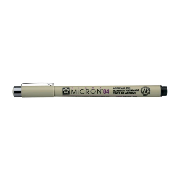 Fineliner Sakura Pigma Micron #04 0.4mm zwart