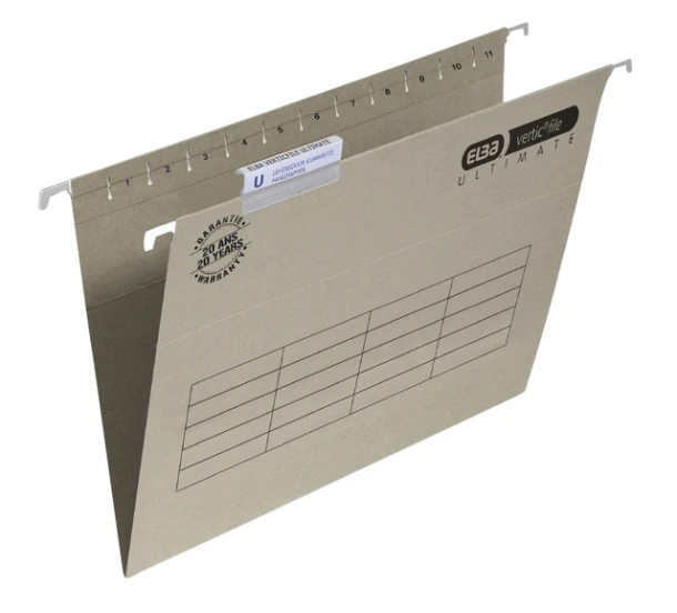 Hangmap Elba Verticfile A4 V-bodem grijs; doos 10s