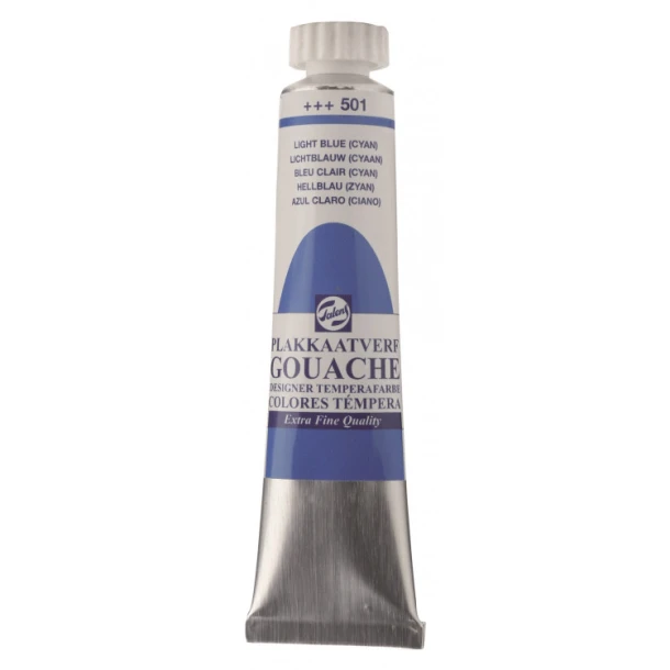 Plakkaatverf Extra Fijn 20 ml Tube Lichtblauw (cyaan)