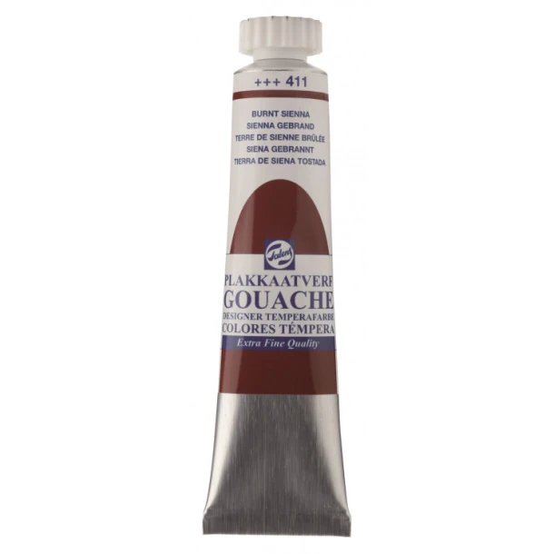 Plakkaatverf Extra Fijn tube 20 ml Sienna gebrand