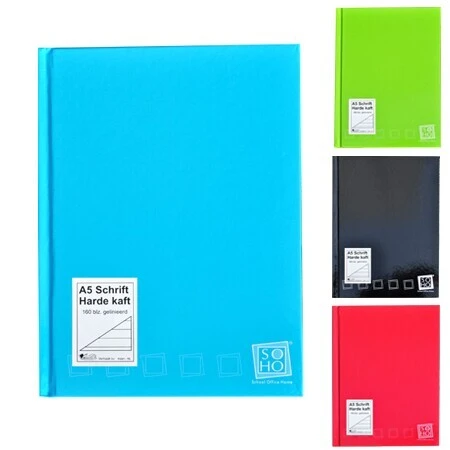 Schrift A5 lijn SOHO harde kaft assorti