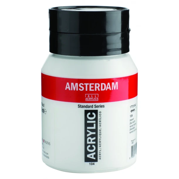 Amsterdam Standard Series Acrylverf Pot 500 ml Zinkwit 104