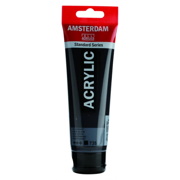 Amsterdam Standard Series Acrylverf Tube 120 ml Oxydzwart 735