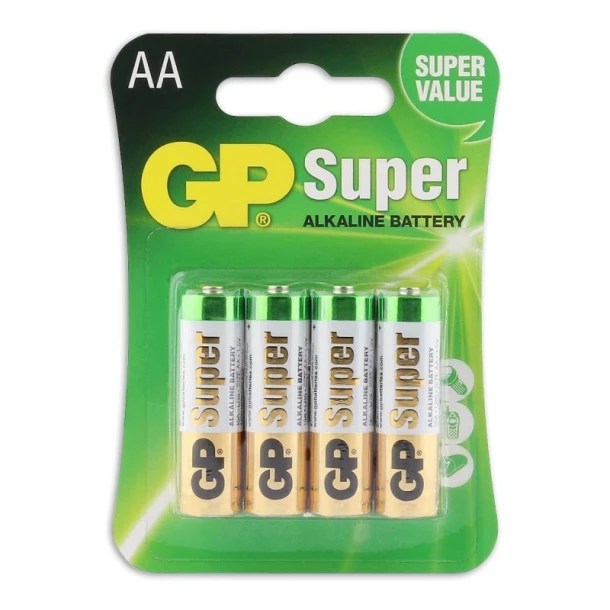Batterijen GP AA 1.5V Super Alkaline, blister 4st