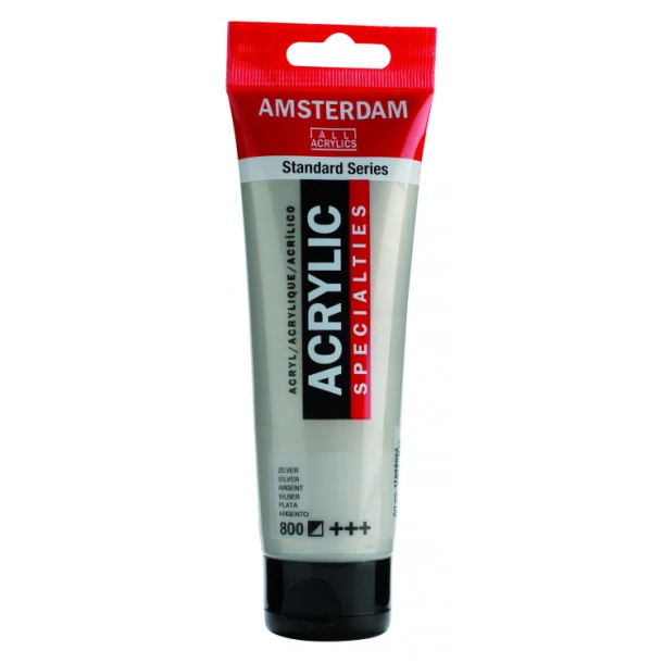 Amsterdam Acrylverf 120 ml Zilver 800
