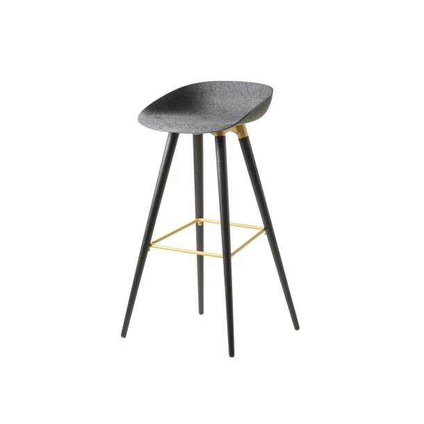 Barkruk Vepa Felt High, kuip vilt, frame hout
