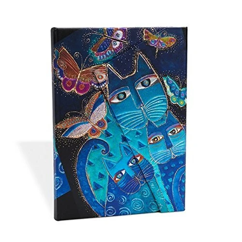 Notitieboek Paperblanks Blue Cats & Butterflies Midi gelin