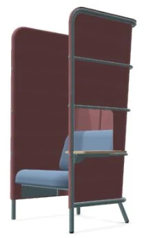 Zitbank 1-zits Vepa Wireworks, wand 4 segmenten hoog