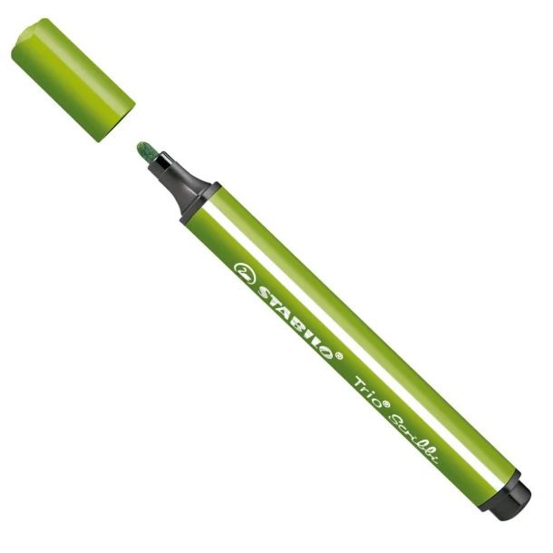 STABILO Trio Scribbi - ergonomische viltstift - onverwoestbaar door meeverende punt - licht groen