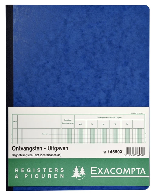 Kasboek Piqure Dagontvangst 32x25cm 80vel