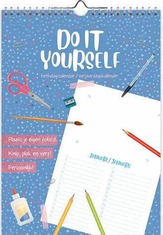 Verjaardagskalender Do it Yourself A4