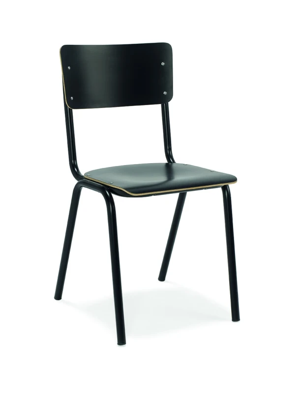 Kantinestoel CS-MX, houten rug en zitting