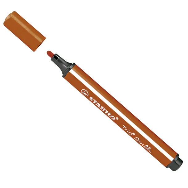 STABILO Trio Scribbi - ergonomische viltstift - onverwoestbaar door meeverende punt - licht bruin