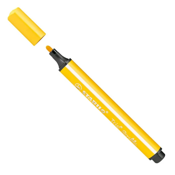 STABILO Trio Scribbi - ergonomische viltstift - onverwoestbaar door meeverende punt - geel