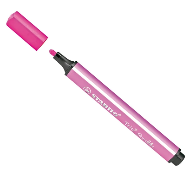 STABILO Trio Scribbi - ergonomische viltstift - onverwoestbaar door meeverende punt - roze