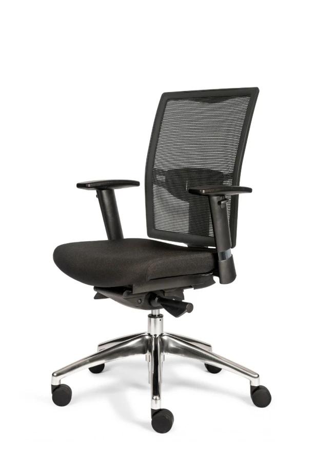 Bureaustoel Stevie, verstelbare armleggers, bekleding: zwart