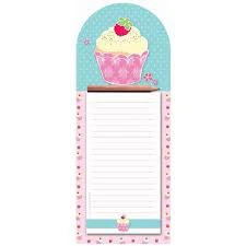 Notitieblok magnetisch Cupcake met schild