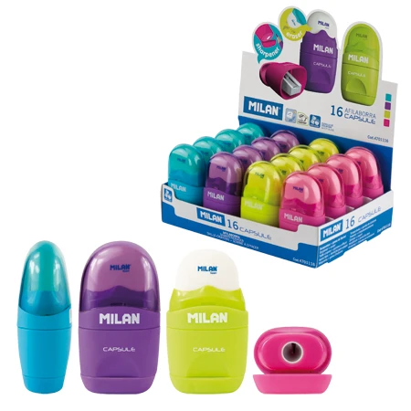 Puntenslijper + gum Neon Milan Capsule