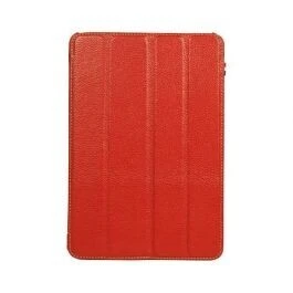I-pad Slim cover Decoded for  the mini rood leer, Van der Spek