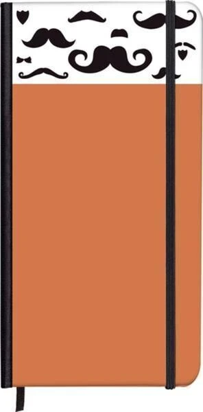 Notitieboek soft touch silhouettes moustache