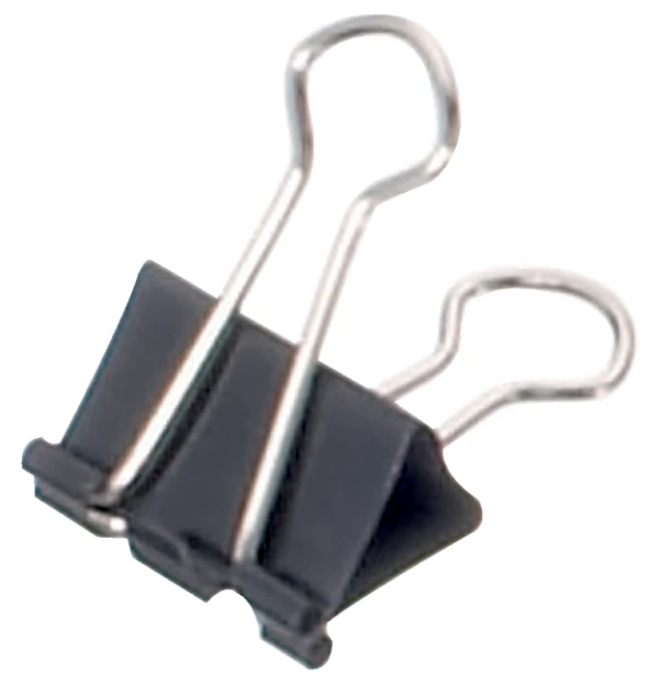 Papierklem Maul 2151990 Foldback 19mm zwart 12 st.