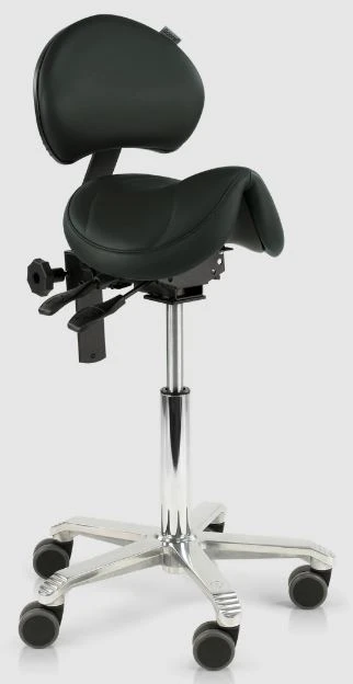 Zadelstoel Score Amazone-T, smalle zitting, met lendensteun