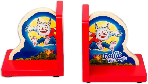 Boekensteun Dolfje weerwolfje, set a 2 stuks