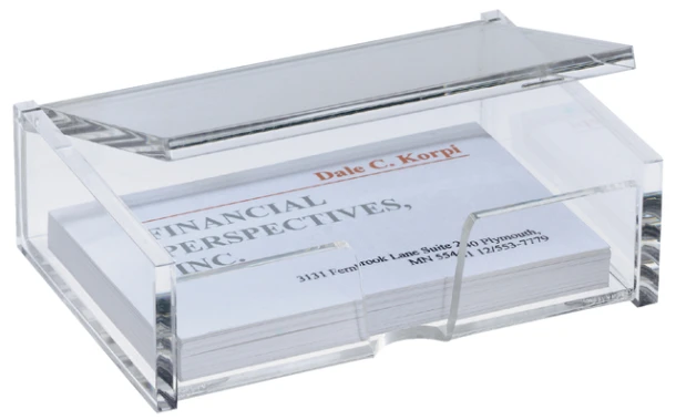 Visitekaartbox Sigel 90x55mm Glashelder