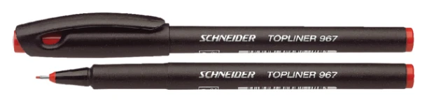 Fineliner Schneider 967 0.4mm Rood ds 10 stuks