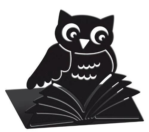 Boekensteun metaal uilen (opengewerkt) **NML**