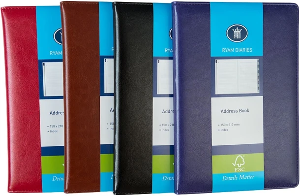 Adresboek DeLuxe A6 gebonden Ryam