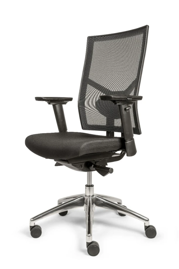 Bureaustoel CS60-Edition, armleggers, netweave rug