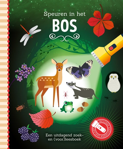 *SPEUREN IN HET BOS + KARTONNEN ZAKLAMP