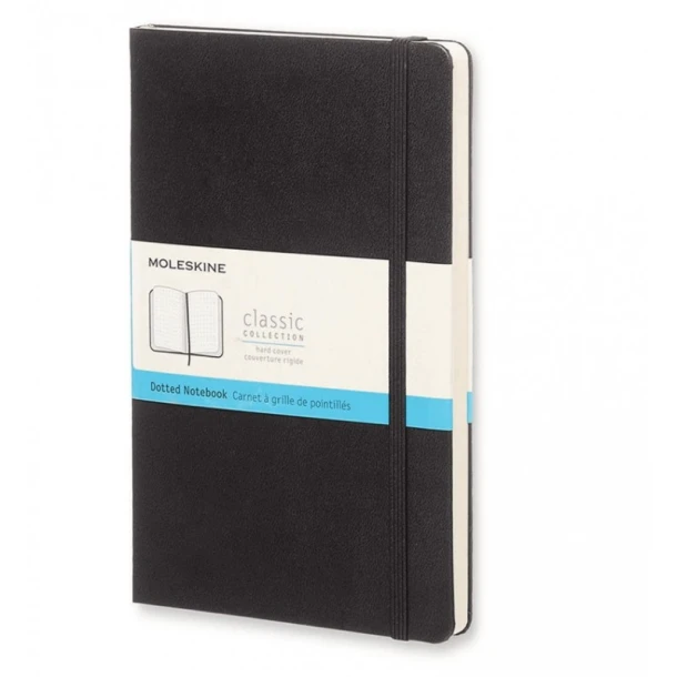 Notebook Large Dotted Hard Cover Black