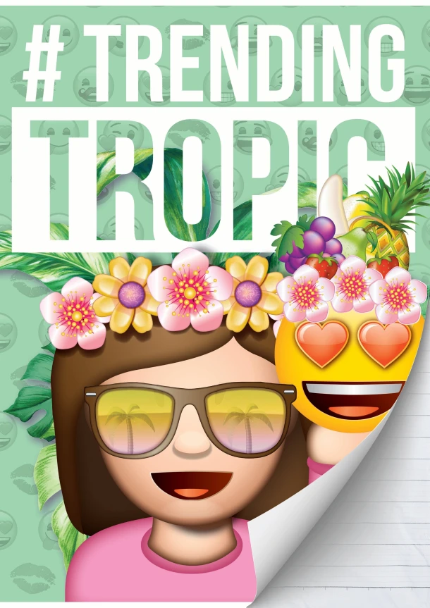 Schrift A4 Emoji girls gelinieerd Interstat