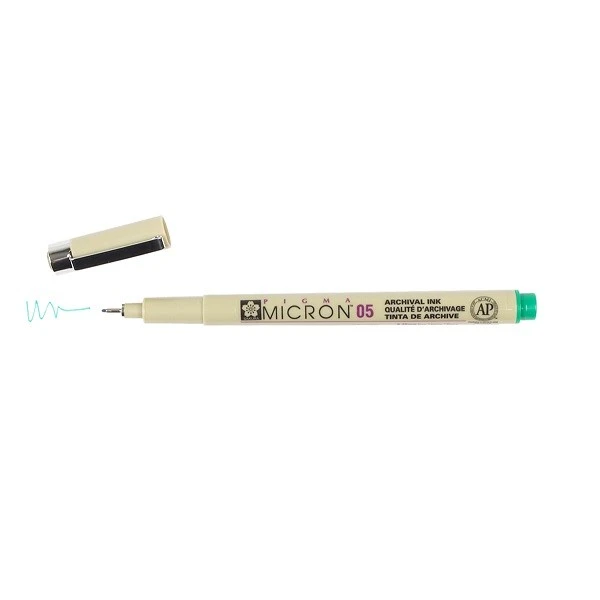 Fineliner Sakura Pigma Micron #05, 0.45mm groen