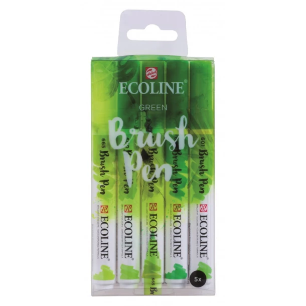 Ecoline Brush pen Set 5 Groen