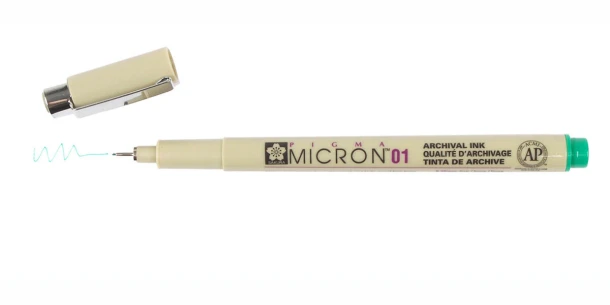 Fineliner Sakura Pigma Micron #01, 0.25mm groen