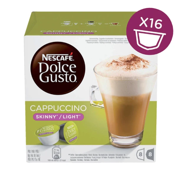 Koffie Dolce Gusto Cappuccino Light 16 cup/8 kop