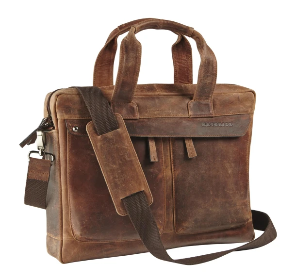Business tas Maverick leer met laptopvak 15,6"