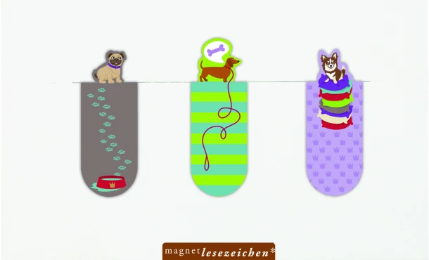 Magnetische boekenlegger set van 3 katten