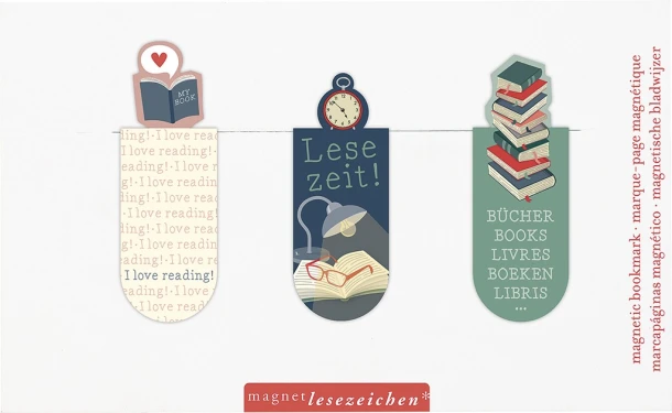 Magnetische boekenlegger leestijd set van 3