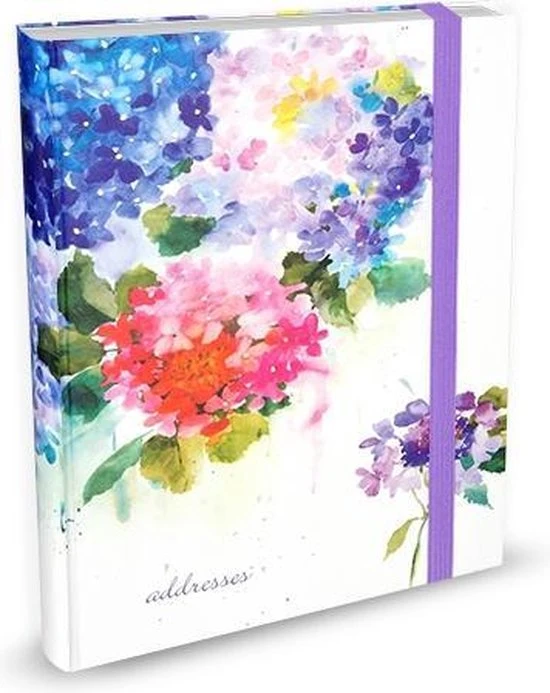 Adresboek A5 Peter Pauper Hydrangeas groot