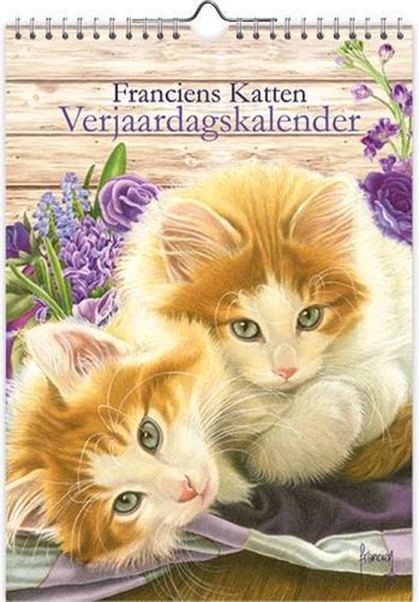 Verjaardagskalender Franciens katten bloemen kitte